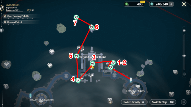 Gusts of Welkin Route 5 with Icons