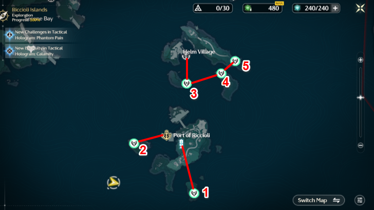 Gusts of Welkin Route 2 with Icons - Riccioli Islands
