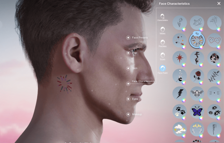 Neck and Face Tattoo 5