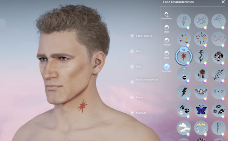 Neck and Face Tattoo 7