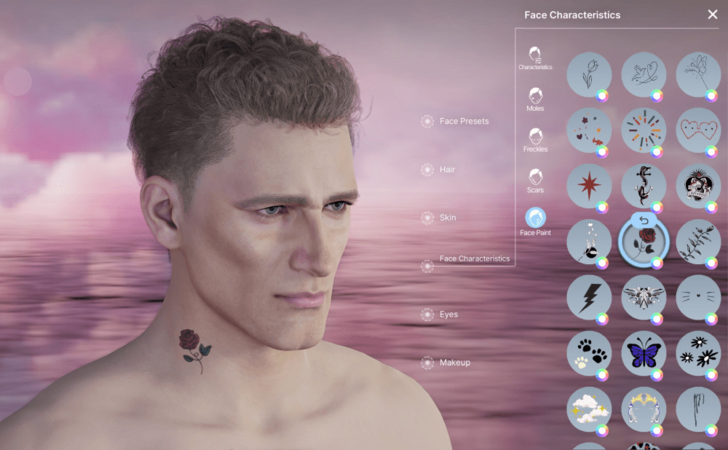 Neck and Face Tattoo 11