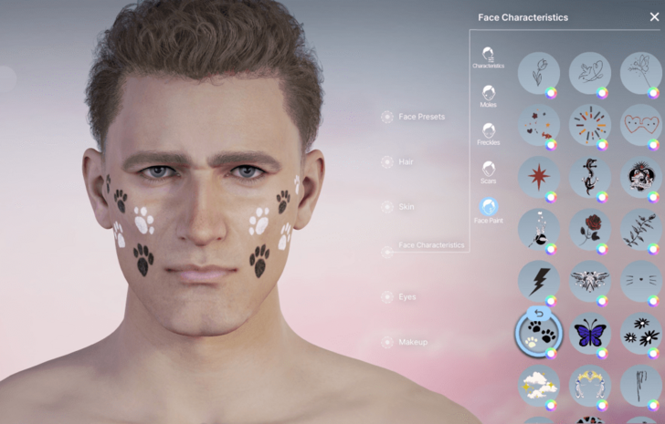 Neck and Face Tattoo 16