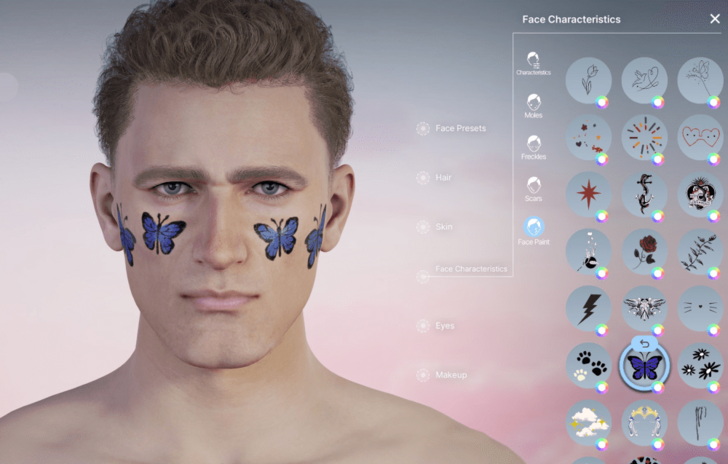 Neck and Face Tattoo 17