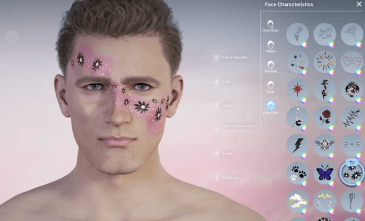 Neck and Face Tattoo 18