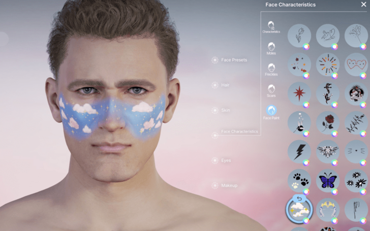 Neck and Face Tattoo 19