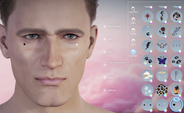 Neck and Face Tattoo 27