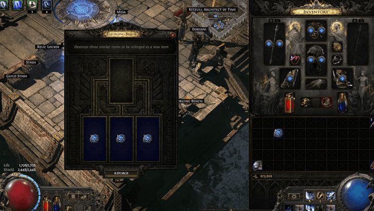 Craft at a Reforging Bench