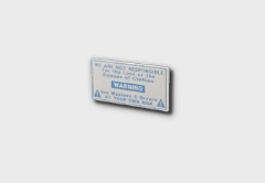 Clothing Damage Disclaimer Sign