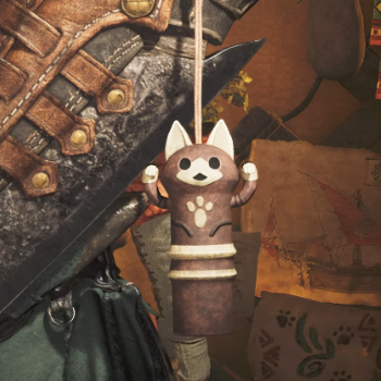 Monster Hunter Wilds Stretched Black Cat