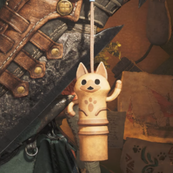 Monster Hunter Wilds Stretched White Cat