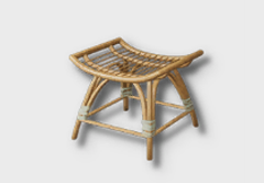 Curved Rattan Stool
