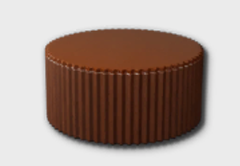 Round Grooved Coffee Table