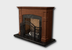 Wooden Fireplace