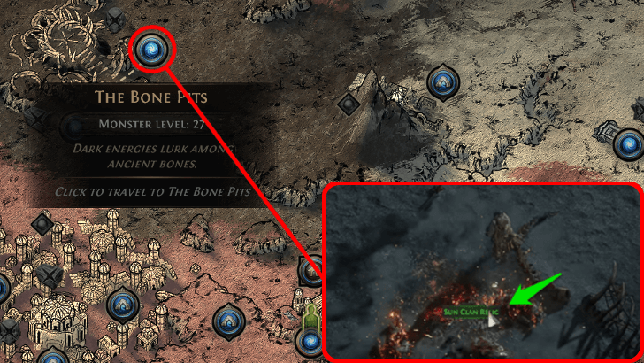 Path of Exile 2 - Sun Clan Relic Location.png