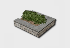 Boxwood Flowerbed End