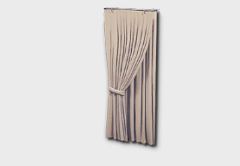 Left Tieback Layered Curtains