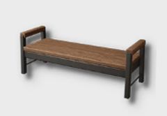 Backless Wooden Bench