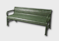 Horizontal Steel Frame Bench