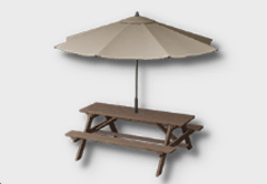 Parasol Picnic Table