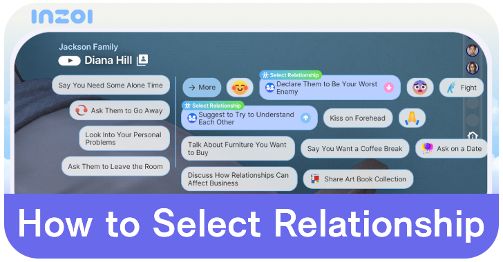 inZOI - How to Select Relationship