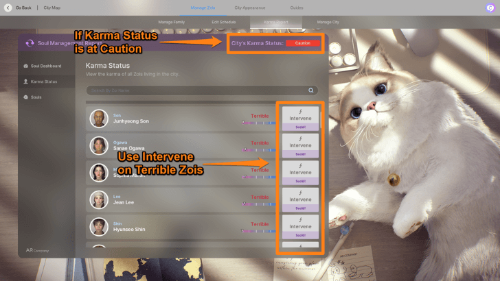 Karma Caution Status