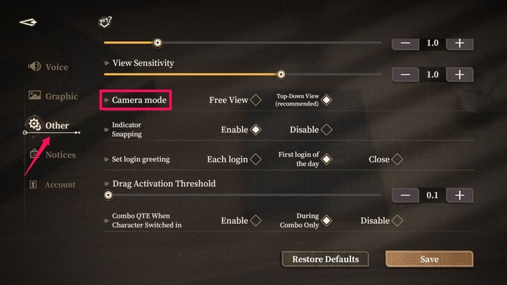 Camera Mode Black Beacon