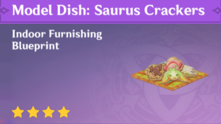 Genshin Impact - How to Get Model Dish: Saurus Crackers Furnishing