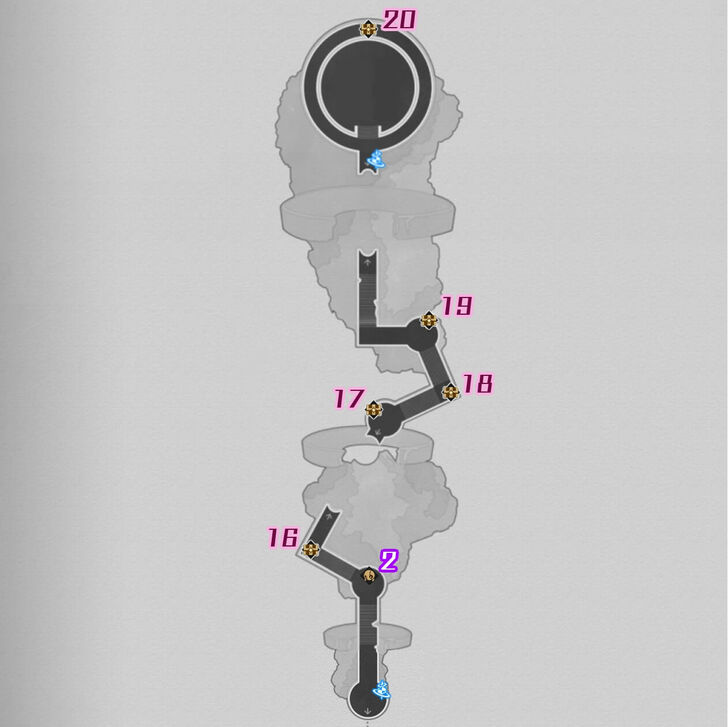 HSR Demigod Council Dawncloud Chest Map F3