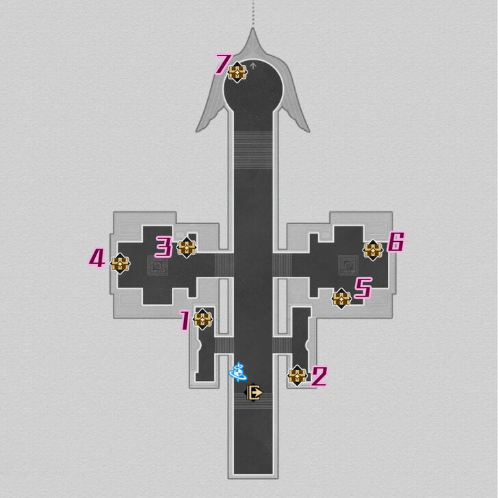 HSR Demigod Council Dawncloud Chest Map F1
