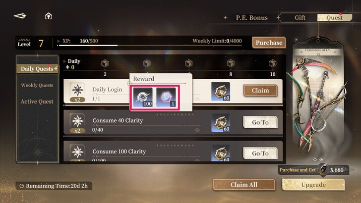 Seer Level and Clarity Points