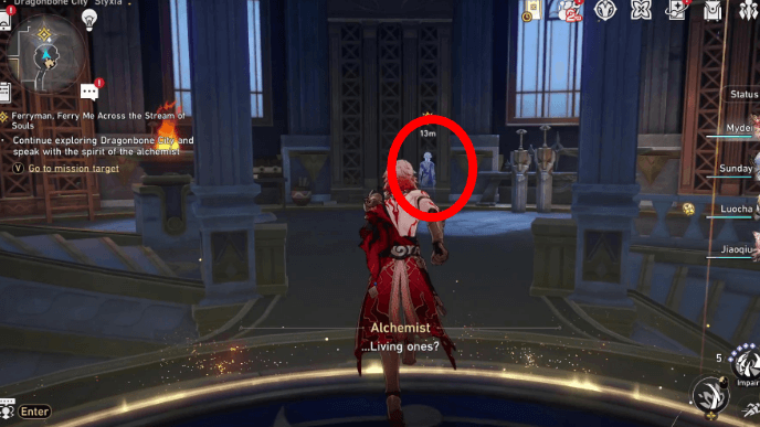 Honkai Star Rail - Ferryman, Ferry Me Across the Stream of Souls - Go up the Platform Lift to the Alchemist