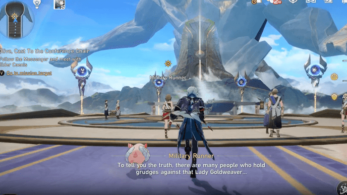 Honkai Star Rail - Olive, Cast to the Conference Chair - Follow the Messenger and meet with Elder Caenis