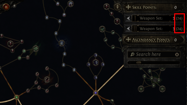 Check Skill Tree for Total Points