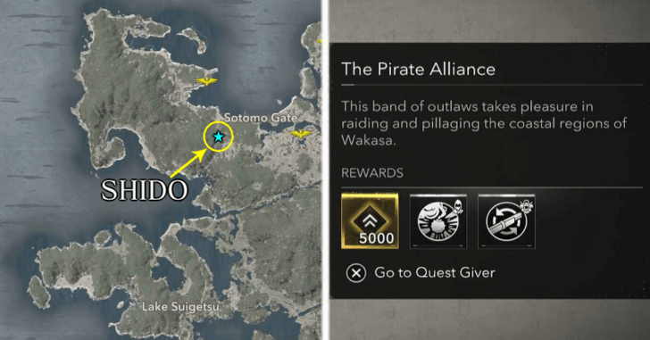 Shido Location and Rewards