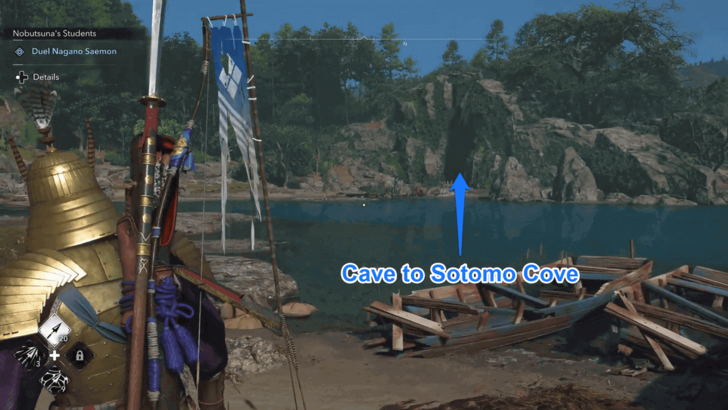 AC Shadows Cave to Sotomo Cove