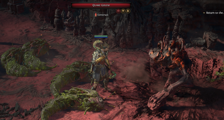 Quake Golem Location