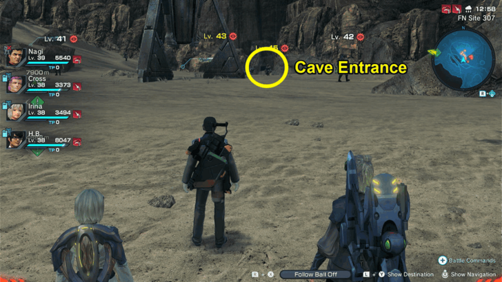 Xenoblade Chronicles X Cave Entrance near FN Site 307