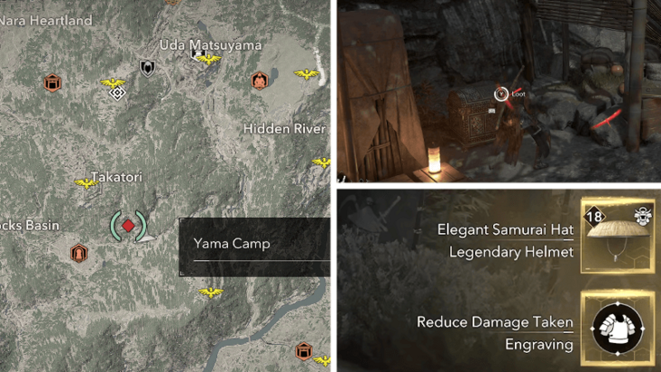 AC Shadows Elegant Samurai Hat Location in Yamato