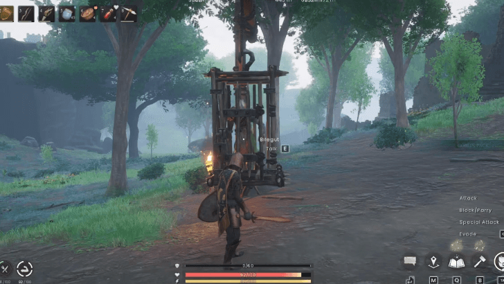 caged goblin at the ruins