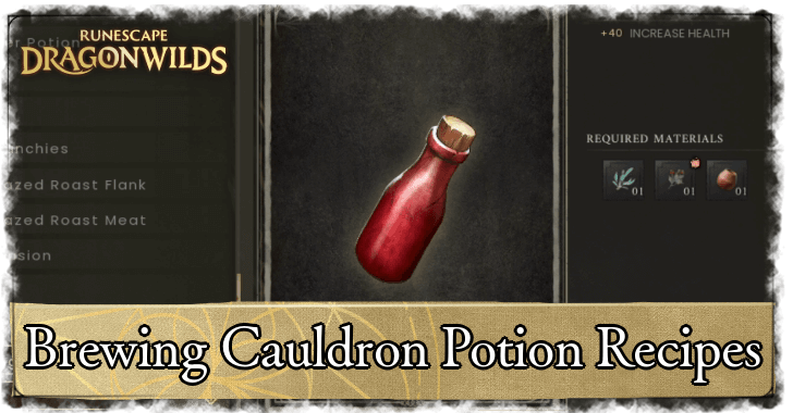 RuneScape Dragonwilds Potions
