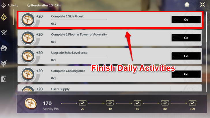 Daily Activities Rewards