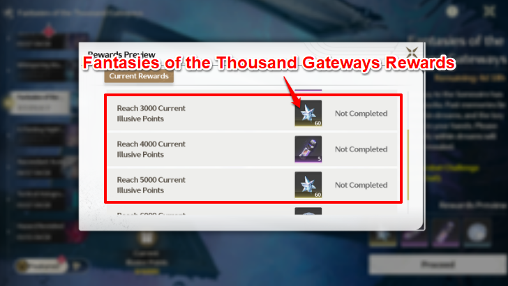 Fantasies of the Thousand Gateways Rewards