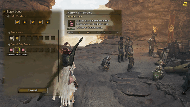 Login Bonus Barrel Bomb