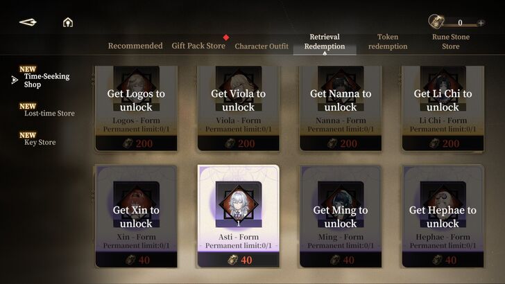 Buying Character Copies