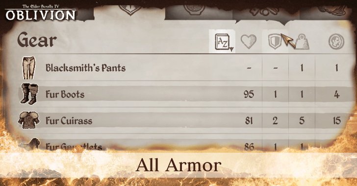 The Elder Scrolls IV Oblivion All Armor