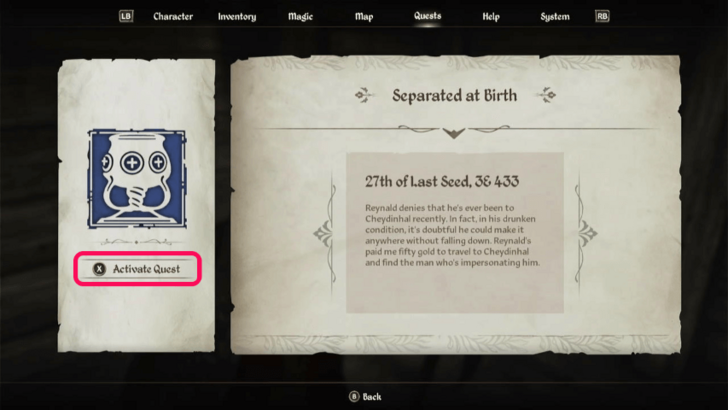 TES IV Oblivion Activate Quest