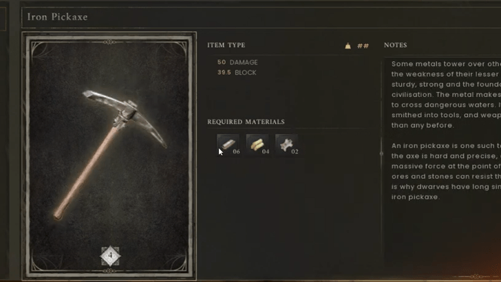 Runescape Dragon Tooth Iron Pickaxe