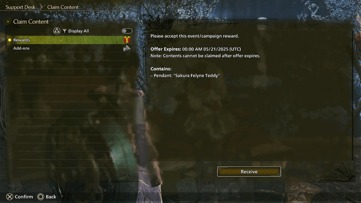 Claim From Support Desk