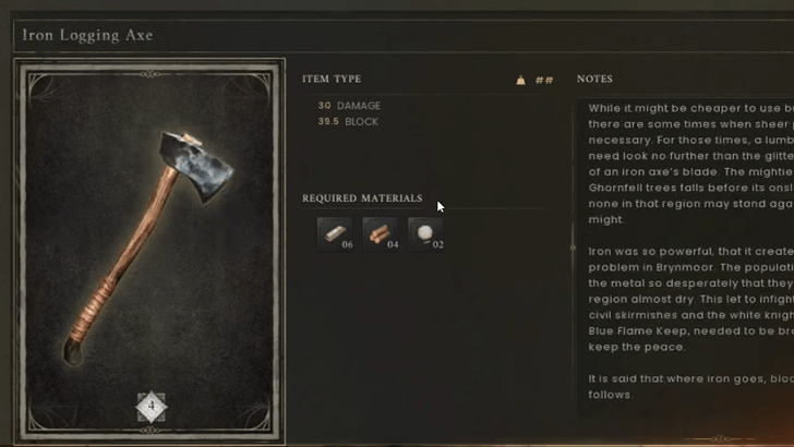 Runescape Bloodwood Sap Logging Axe