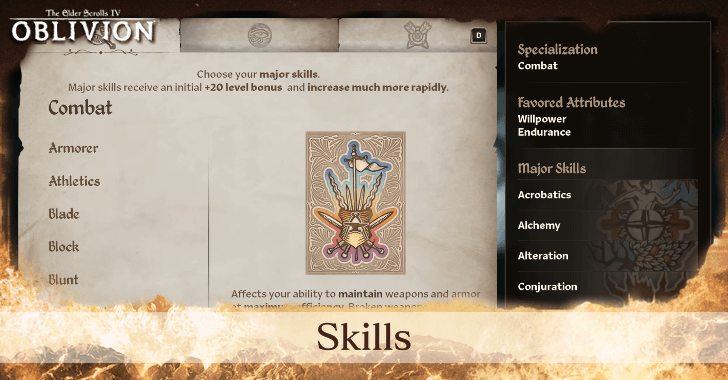 The Elder Scrolls IV Oblivion - Skills.png